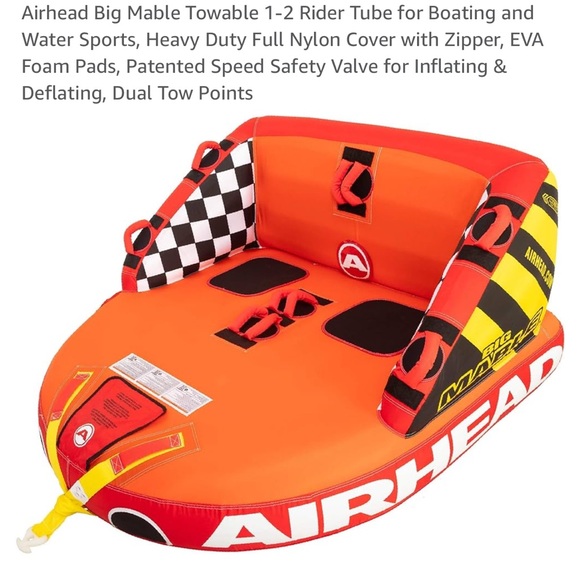 AirHead BIG Mable 1-2 rider towable tube for 🛥️ boating and 🌊 water sports - Picture 4 of 7